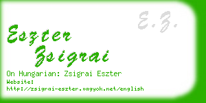 eszter zsigrai business card